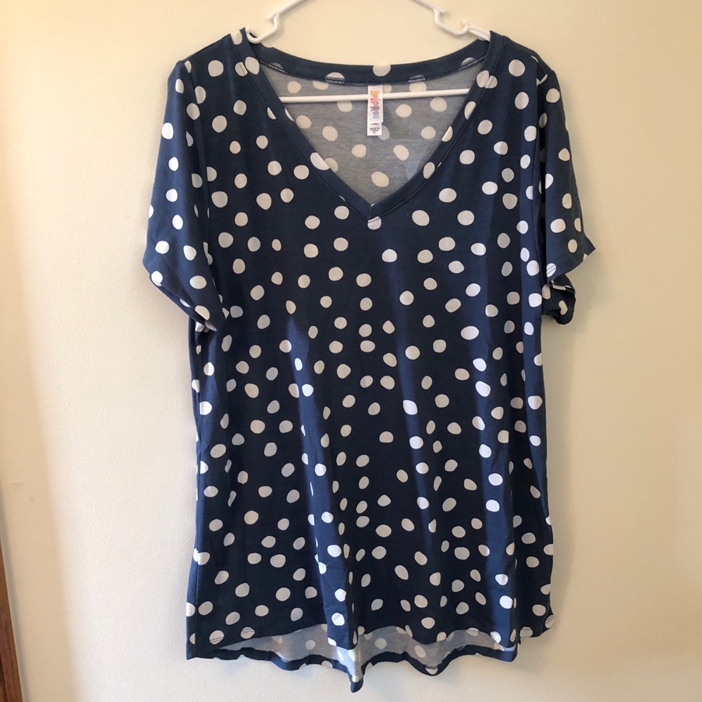 Lularoe Polka Dot V-Neck Top